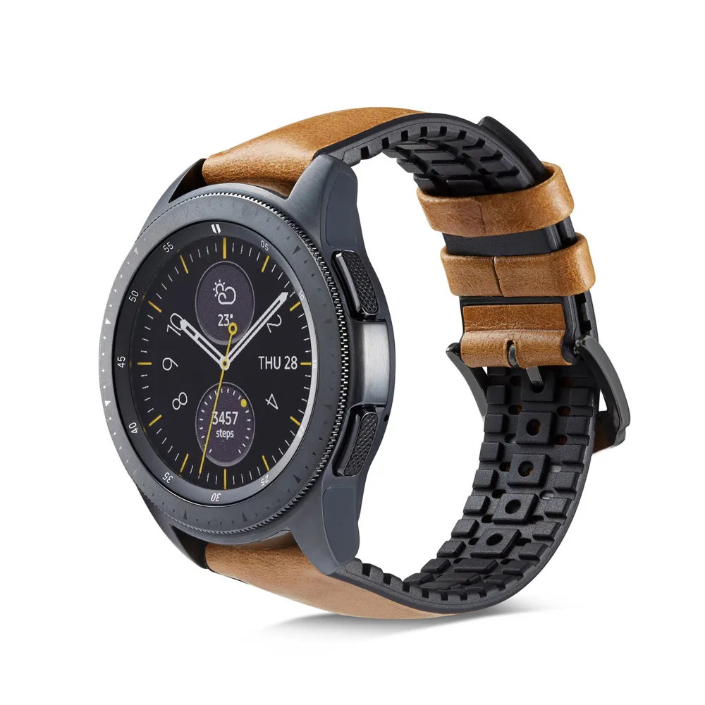 Матовый Силиконовый + кожаный ремешок для Samsung Galaxy Watch 4 3 браслет классических