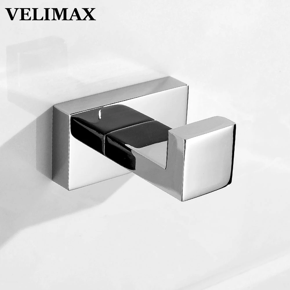 VELIMAX современный один крючок Нержавеющая сталь одинарный настенный Полотенца