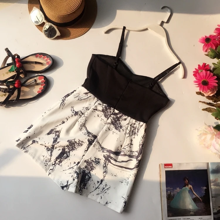 Новинка 2018 летние комбинезоны женские облегающие пикантные шорты в клетку