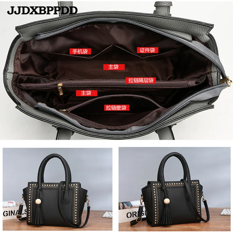 

JJDXBPPDD Fashion Handbag New Women Leather Bag Large Capacity Shoulder Bags Casual Tote Simple Top-handle Hand Bags