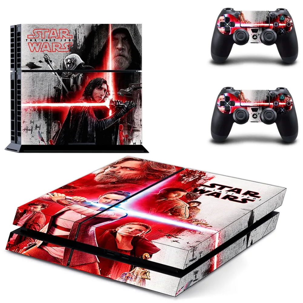 Звездные войны последний джедай наклейка для PS4 виниловая наклейка, стикер для консоли sony Playstation 4 и 2 контроллера наклейка для PS4 стикер
