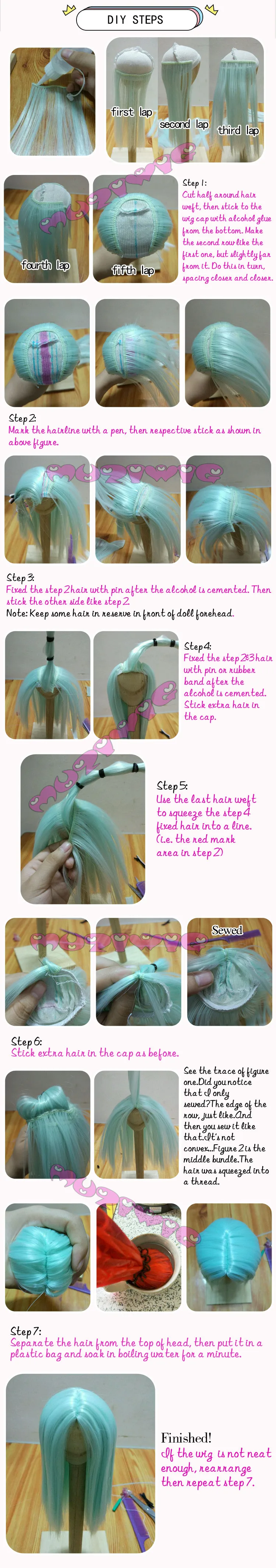 1 шт. 15 см прямые парики волосы утки наращивания для BJD куклы DIY аксессуары