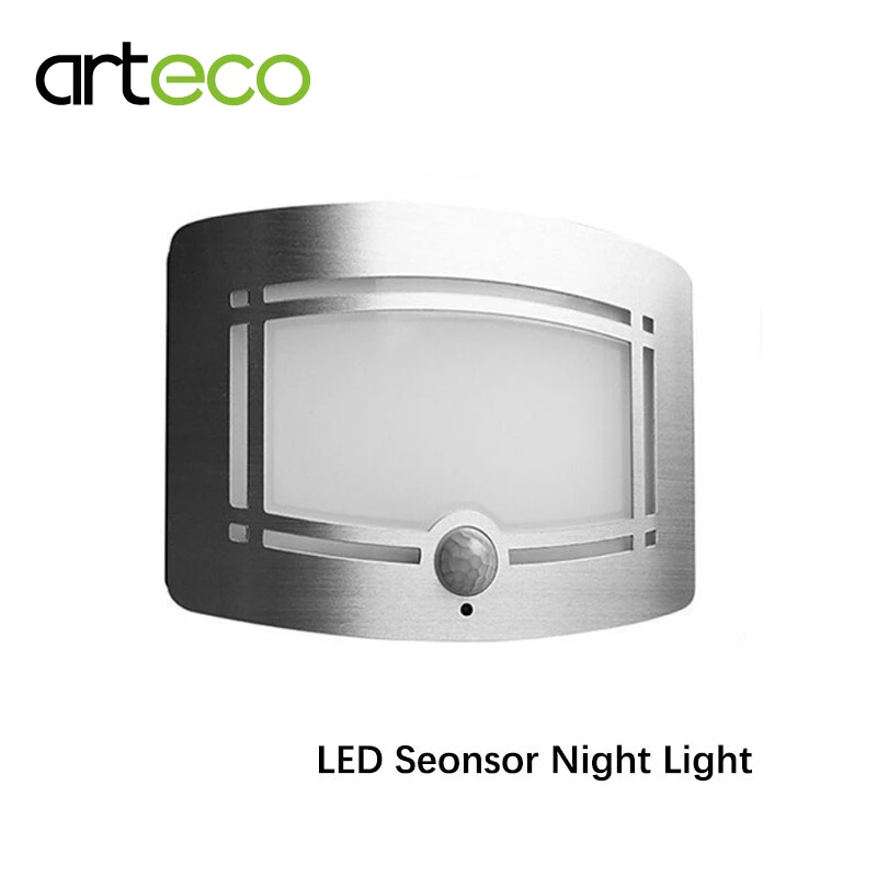 Светодиодный ночник с питанием от аккумулятора настенный светильник ИК датчиком