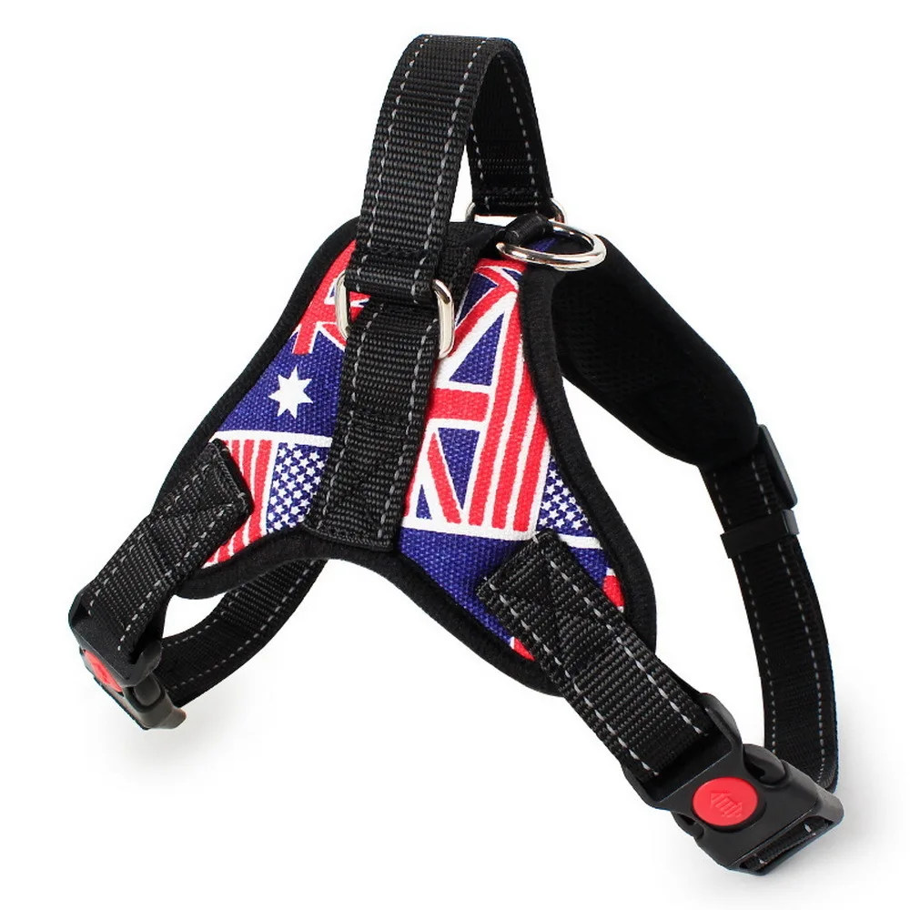 Pets Dog collars leads Explosion-proof Luxury Saddle Type Back Go Out Punching Rope Large pet products CW-XQ11 | Дом и сад