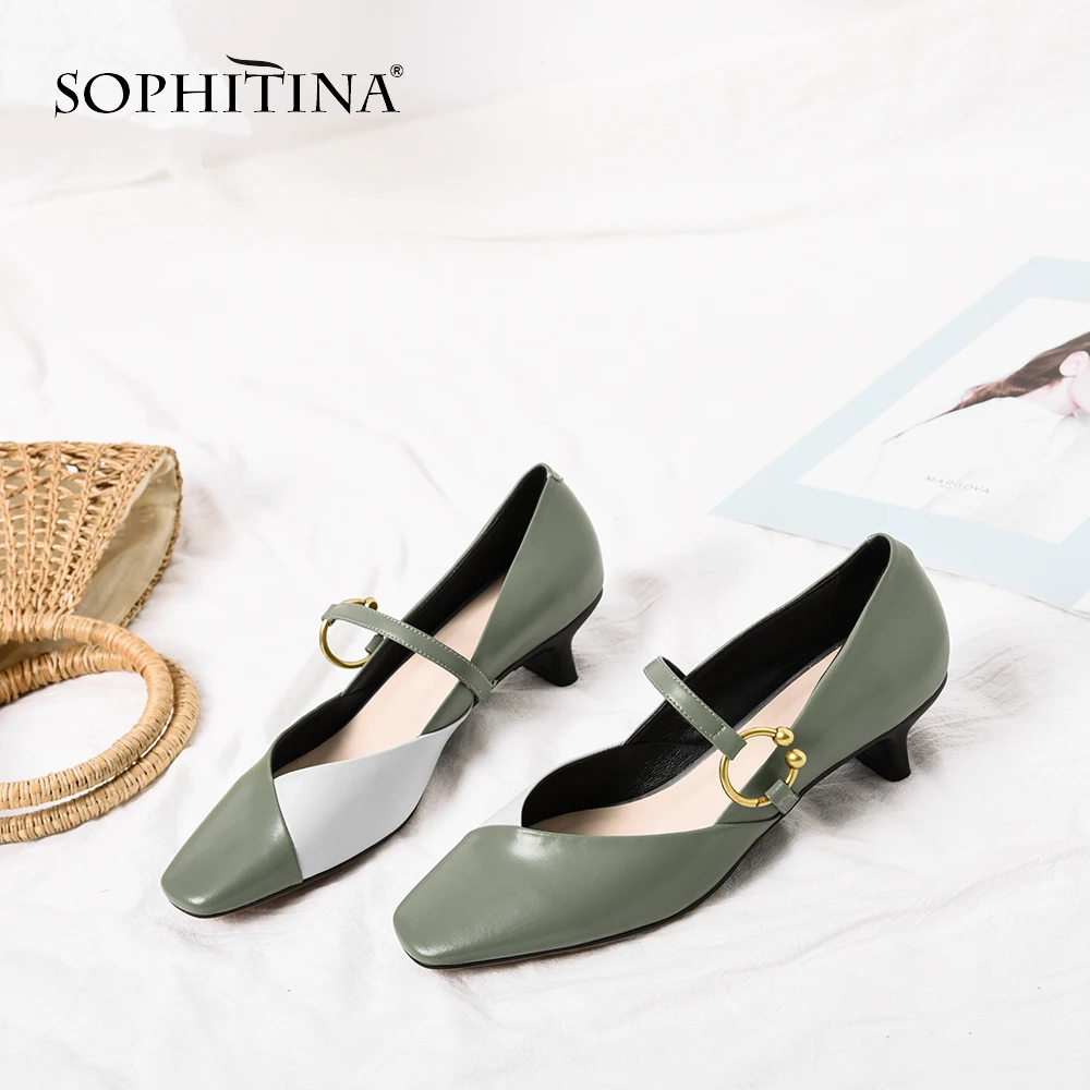 SOPHITINA/Новые повседневные туфли лодочки Модные удобные из натуральной кожи на