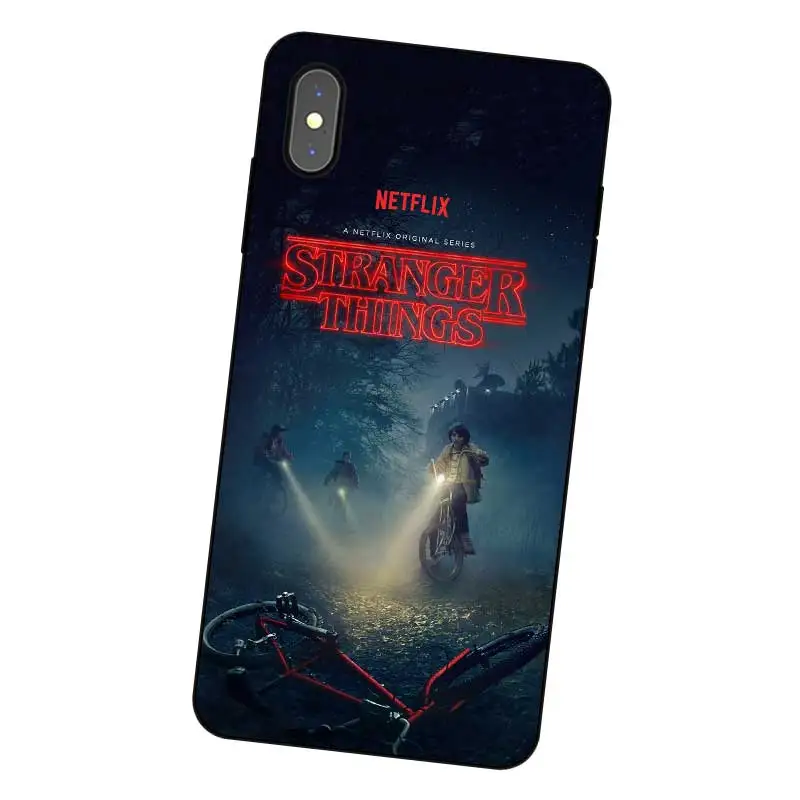 N421 Stranger Things Fear Black Silicone Case Cover For Apple iPhone 11 Pro XR XS Max X 8 7 6 6S Plus 5 5S SE |