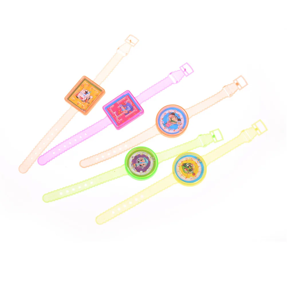 5 шт./лот красочные шарики лабиринт игра головоломка Лабиринт Часы игрушки для