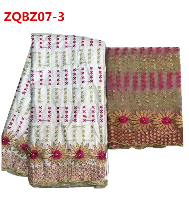 2018 новый дизайн вышитый Базен Riche Getzner с тюлевым кружевом Африканское кружево