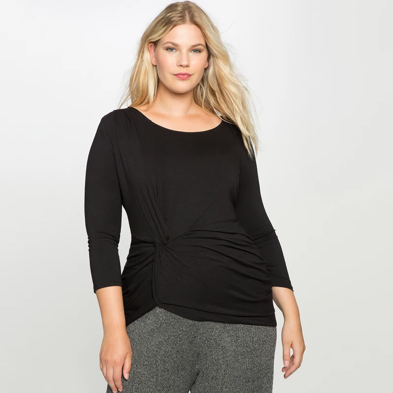 2018 Футболка женская 5xl 6xl плюс размер футболка femme осень женские Топы Черный