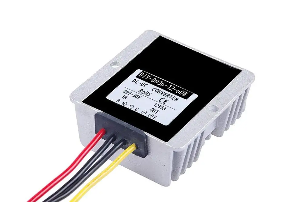 9 V-36 V-12 V макс 28A DC редуктор преобразователя регулятор напряжения стабилизатор шаг вверх вниз Тип CE по ограничению на использование опасных материалов в производстве Водонепроницаемый IP67 12 V 24 V-12 V - Цвет: DC 9V-36V TO 12V 60W