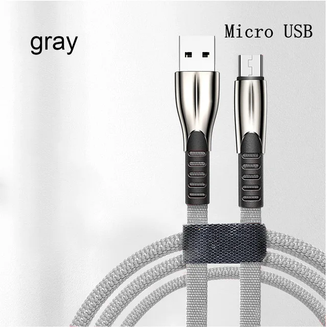 Кабель Micro Usb для быстрой зарядки 3.0A для Xiaomi Redmi huawei samsung 2 м 3M для мобильных телефонов Android usb зарядный кабель Microusb для зарядного устройства - Цвет: Gray