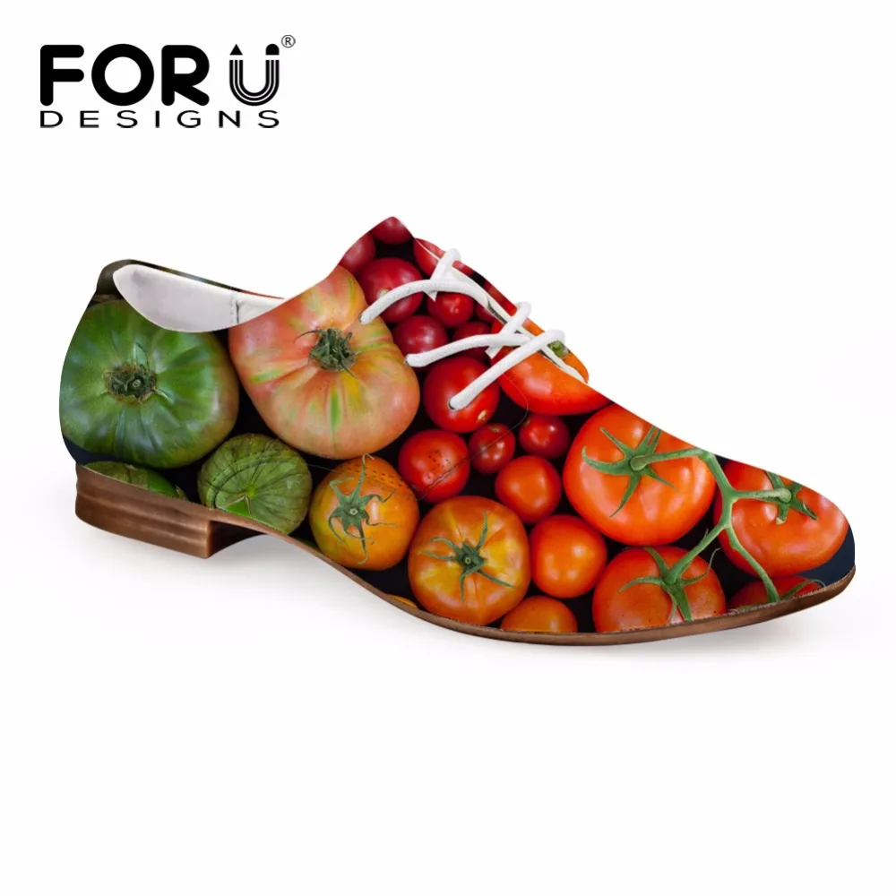 Женские туфли оксфорды с 3D принтом фруктов на весну|oxford dress shoe|dress shoesoxford shoes for women |