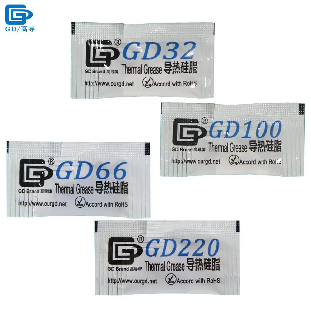 GD100 GD32 GD220 GD66 термопаста силиконовая пластырь теплоотвод соединение вес нетто 0,5 г мини-упаковка для процессора MB05
