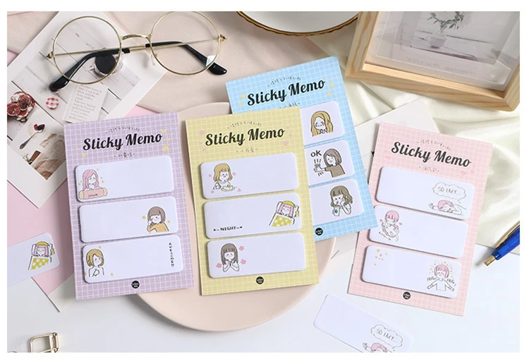 Прекрасный душевный блокнот для девочек N Times Sticky Notes Planner наклейка-закладка кавайные канцелярские школьные принадлежности для офиса