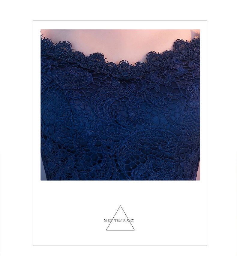 Женское вечернее платье сорие элегантное темно-синее кружевное с длинным