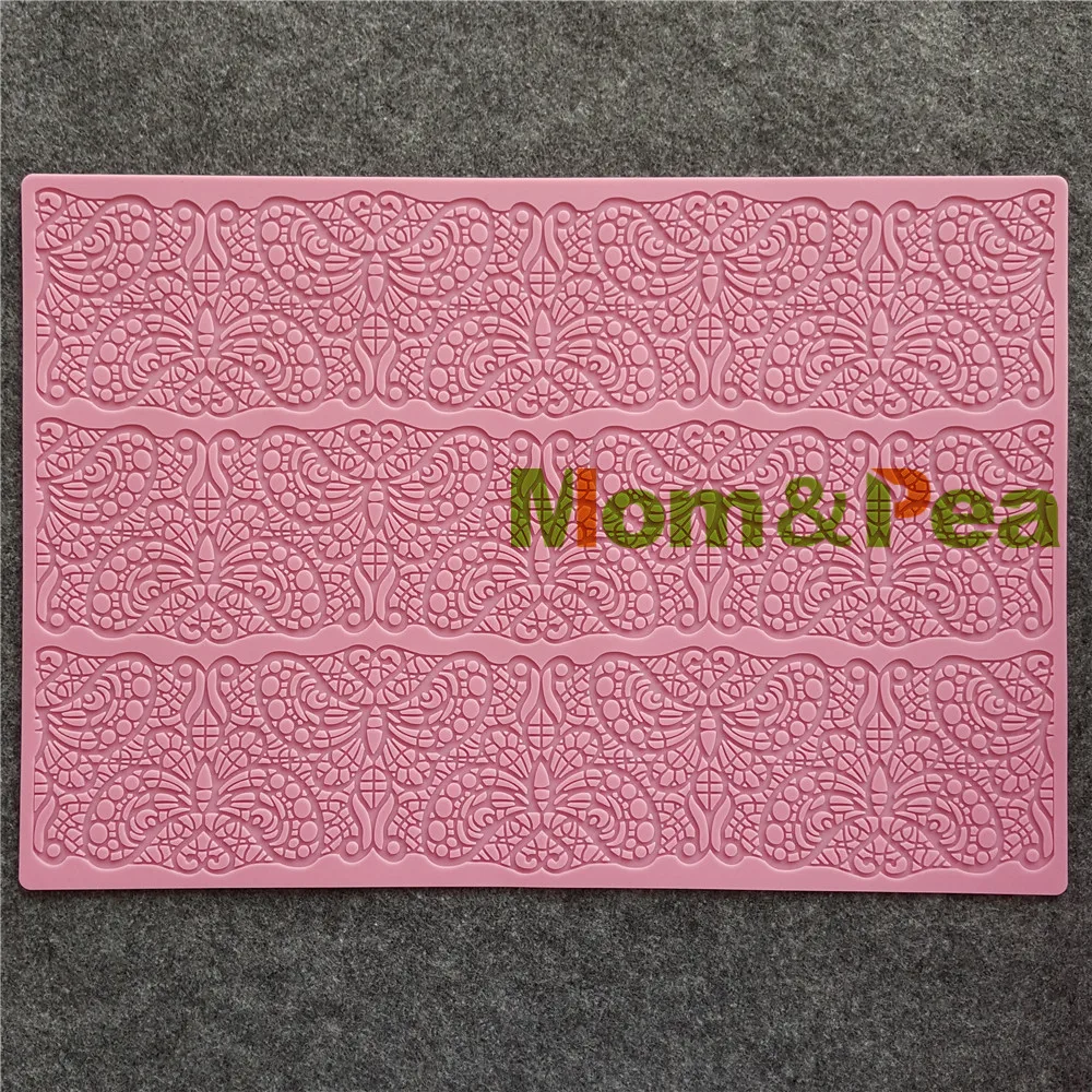 Силиконовая кружевная подкладка Mom &amp Pea GX199 в виде бабочки украшение для торта 3D