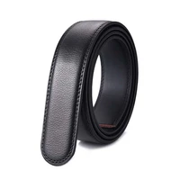 black lengthened 135cm 145cm large size mens belt leather automatic buckle belt business classice headless belt for men d3135