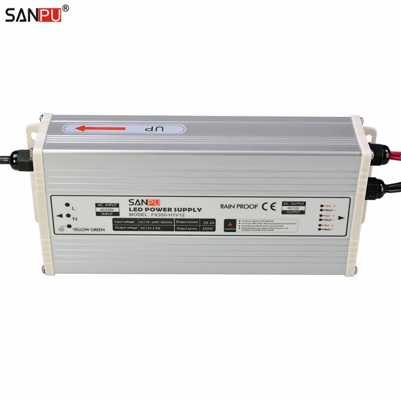 12 V 30A светодиодный Питание 350 Вт постоянное Напряжение переключатель режима LED Driver трансформатор 220 V AC Вход непромокаемая IP63 для Светодиодный s световые балки
