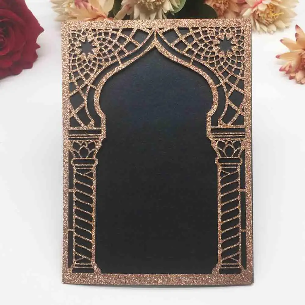 

20pcs/lot Romantic Wedding Invitations Laser Cut Carved Wedding Card Unique Door Design Birthday Party Invitations Greeting card