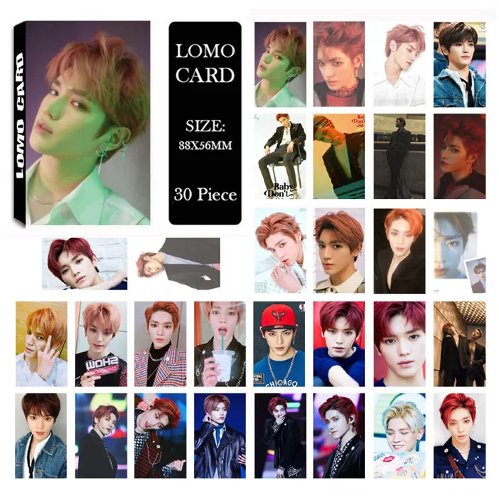 Taeyong 02 Youpop KPOP NCT сопереживание NCT U 127 альбом мечты ломо карты K-POP Новая мода самодельная бумажная фото карта Фотокарта LK550 - Цвет: Taeyong 02