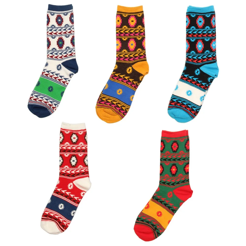 

Мужские носки в стиле ретро Харадзюку, цветные геометрические мужские носки в стиле народного стиля, метросексульные хлопковые чулки для п...
