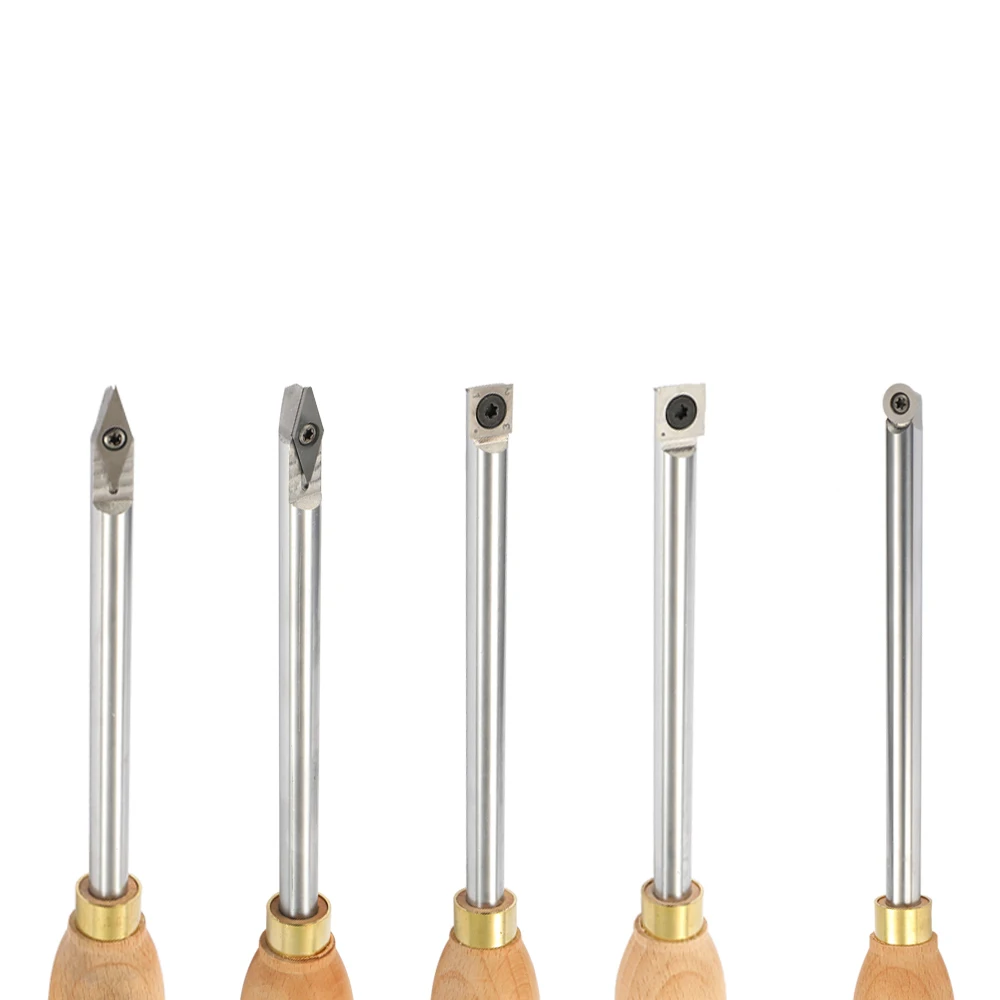 Alloy Steel Wood Turning Tool Carbide Insert Wrench Lathe Cutter Tools Square Shank With Handle Woodworking | Инструменты