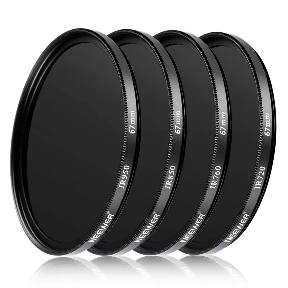 Набор инфракрасных фильтров Neewer 67 мм 4 шт.: IR720/760/850/950 + чехол для переноски NIKON D7100