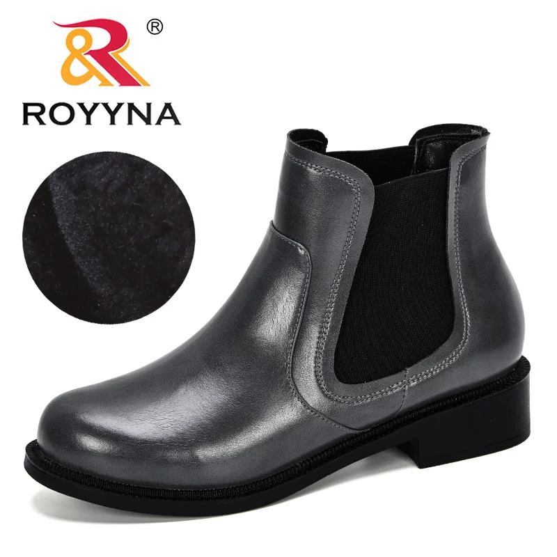 ROYYNA Новое поступление 2019 года Модные Стильные демисезонные женские ботильоны из
