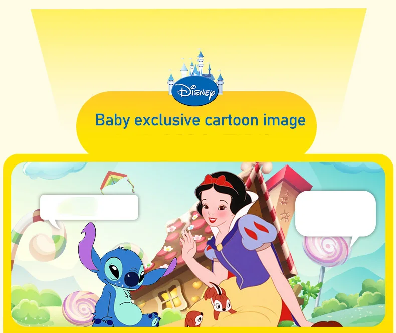 Disney Children's Covered Baby Cup Milk Cup Mouth Cup 3D Cute Handle Baby Drinking Cup