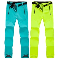 new outdoor women hiking pants warm fleece softshell sports pant waterproof windproof fishing camping skiing trousers