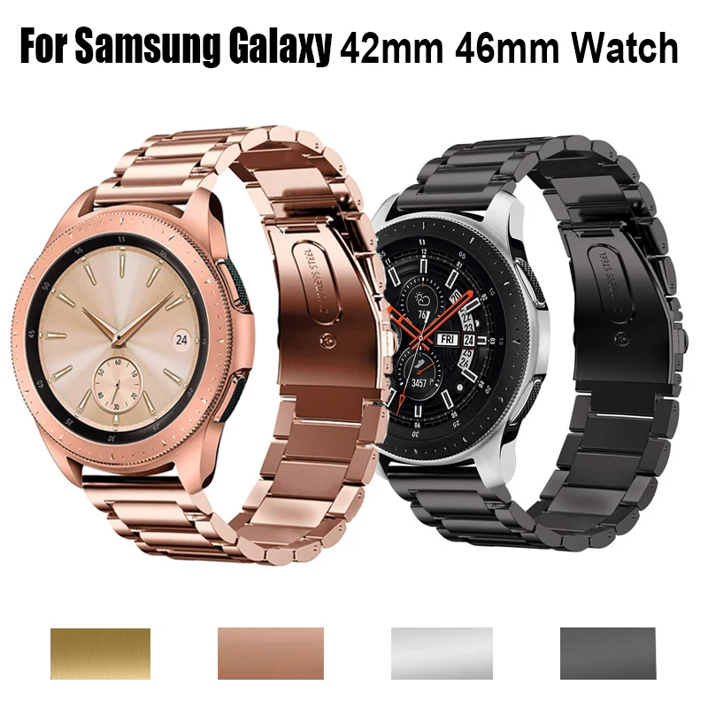 20 мм 22 ремешок для Samsung Galaxy Watch 42 46 браслет из нержавеющей стали подходит