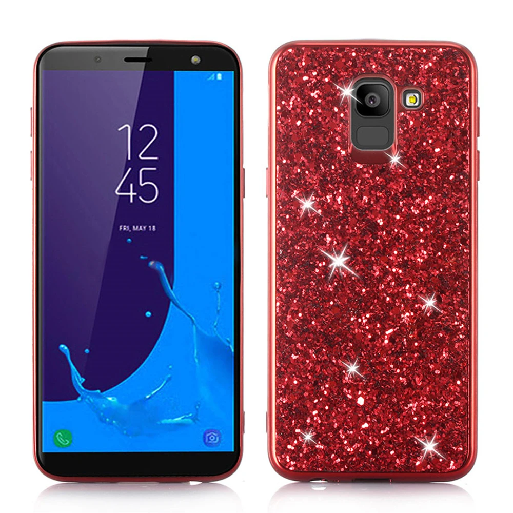 Защитный чехол NTSPACE для Samsung Galaxy J4 J6 Plus J8 2018 блестящий телефона с блестками и