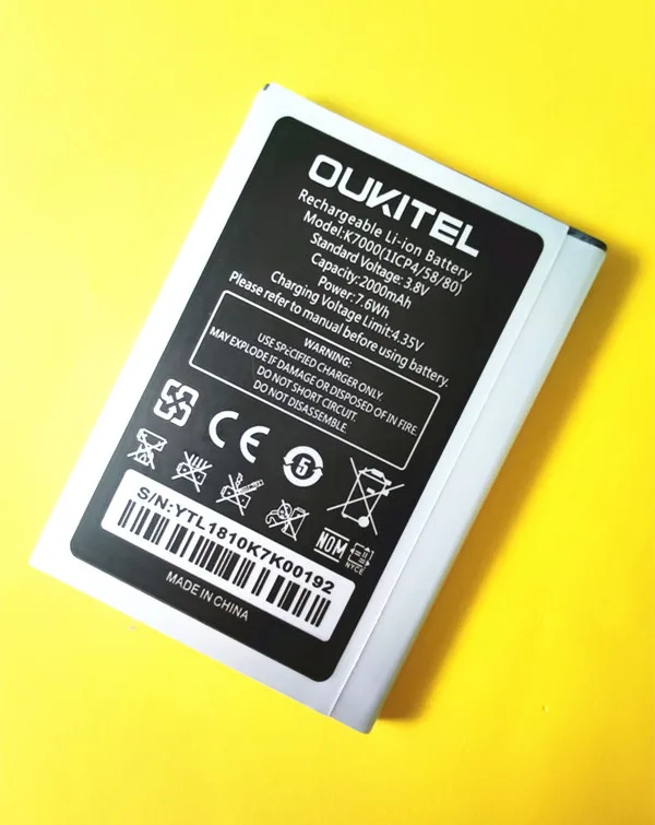 Аккумулятор для Oukitel K7000 (11CP4/2000) 58/80 мА · ч в наличии | Мобильные телефоны и