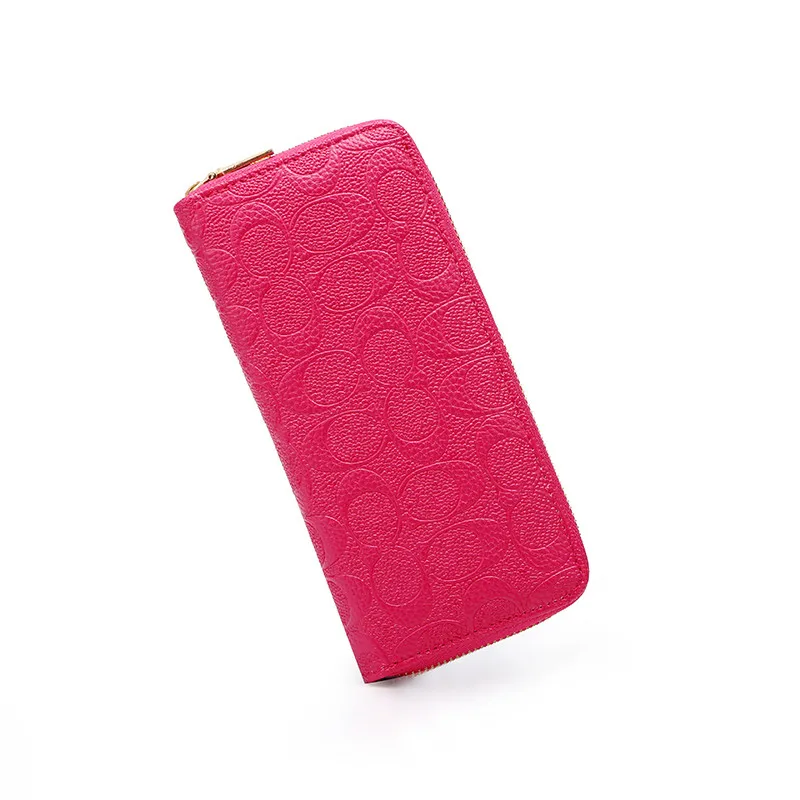 ROSE RED Women Wallets Purses PU Leather Long Wallet Phone Bag Money Coin Pocket Card Holder Female Wallets YY01 - Цвет: ROSE RED