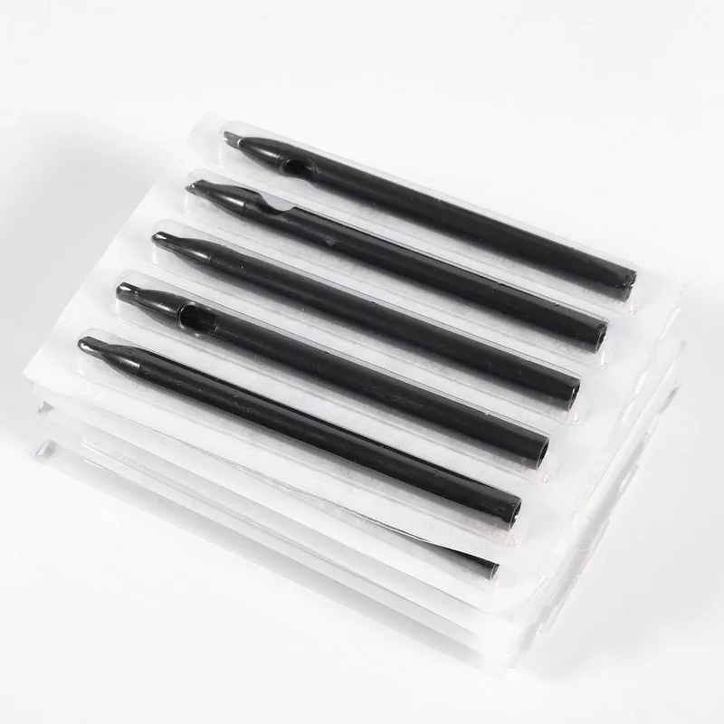 100pcs 3RT 7DT 7FT 15DT 15RT Black Sterile Disposable Tattoo Tips Long Tubes Nozzles Needles Machine | Красота и здоровье