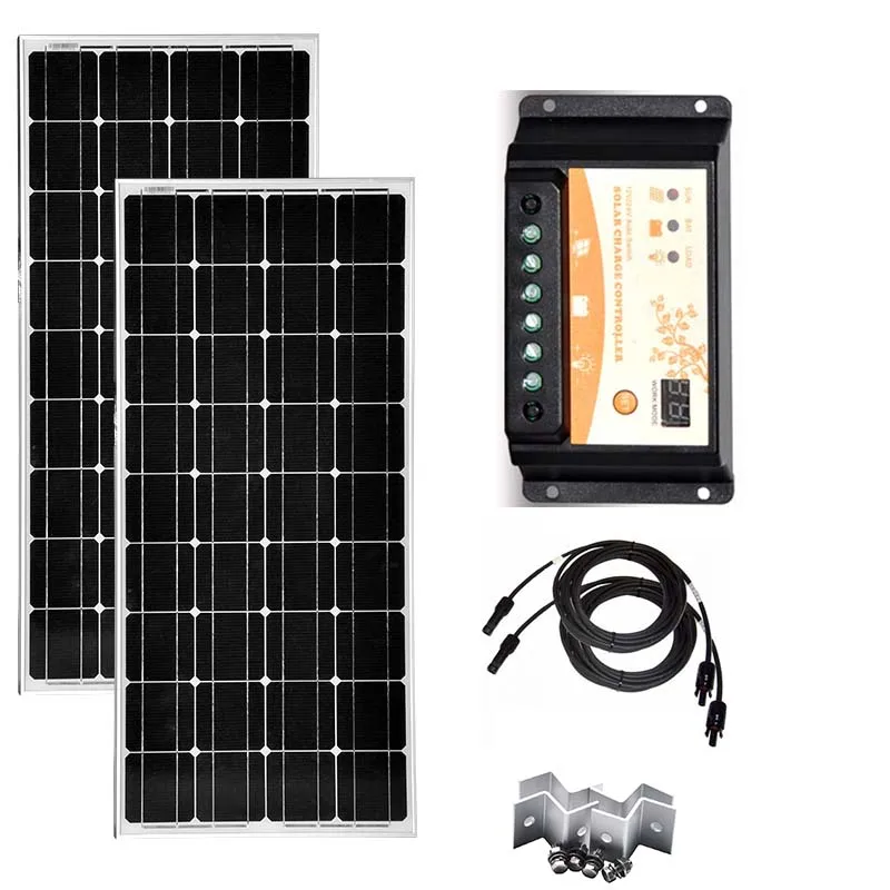 Набор Zon панель en 300 w солнечная 12 v 150 монокристаллический Контроллер заряда v/24 20APV
