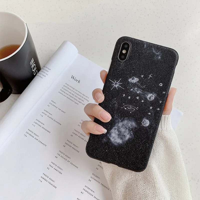 Art Retro Universe Starry Sky Phone Case For iPhone X Xs XR Xsmax 7 Puls 6 6S 8 Cases Silicone Soft Cover Coque |