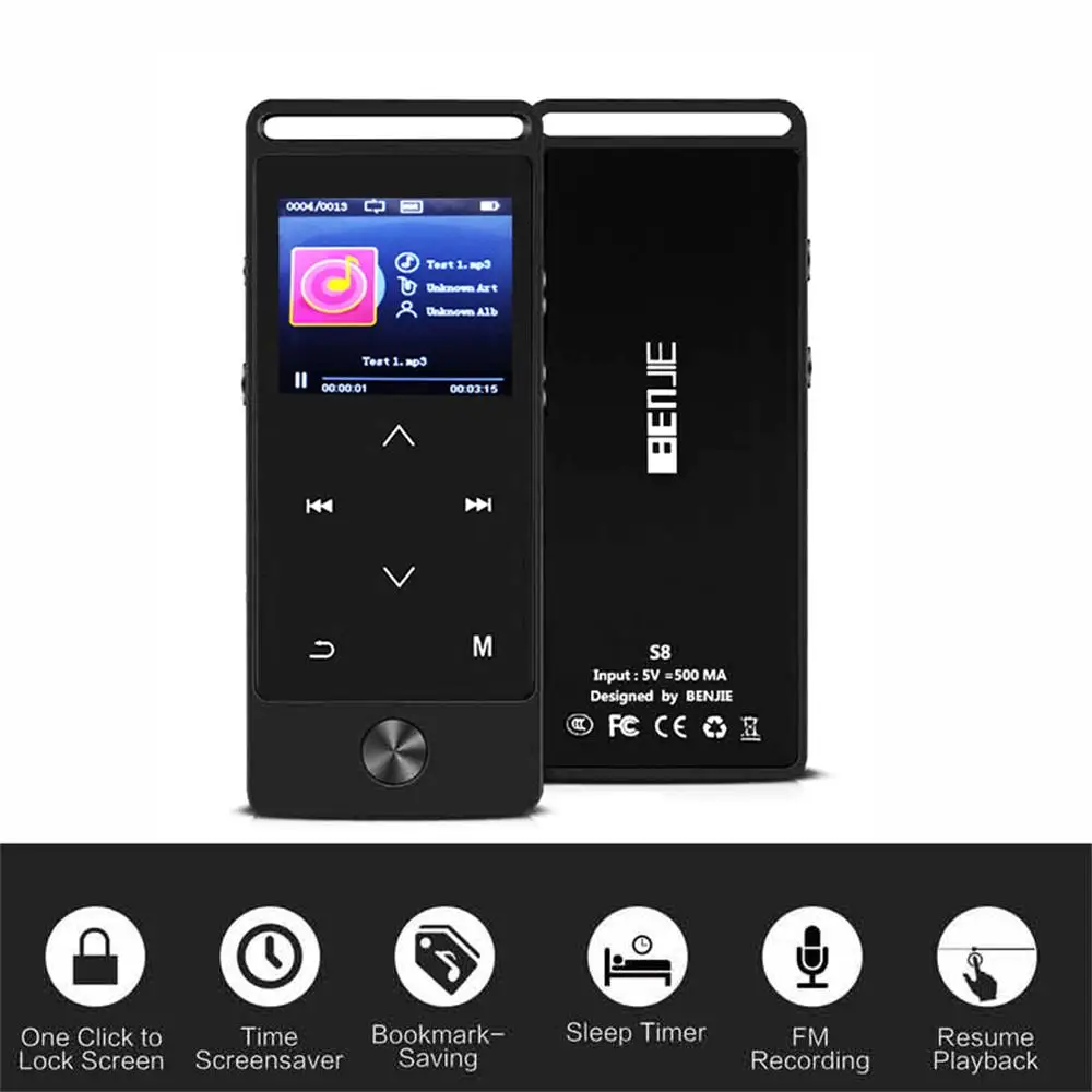 Музыкальный плеер обновленная версия оригинальный Bluetooth MP3 сенсорная кнопка 8 ГБ
