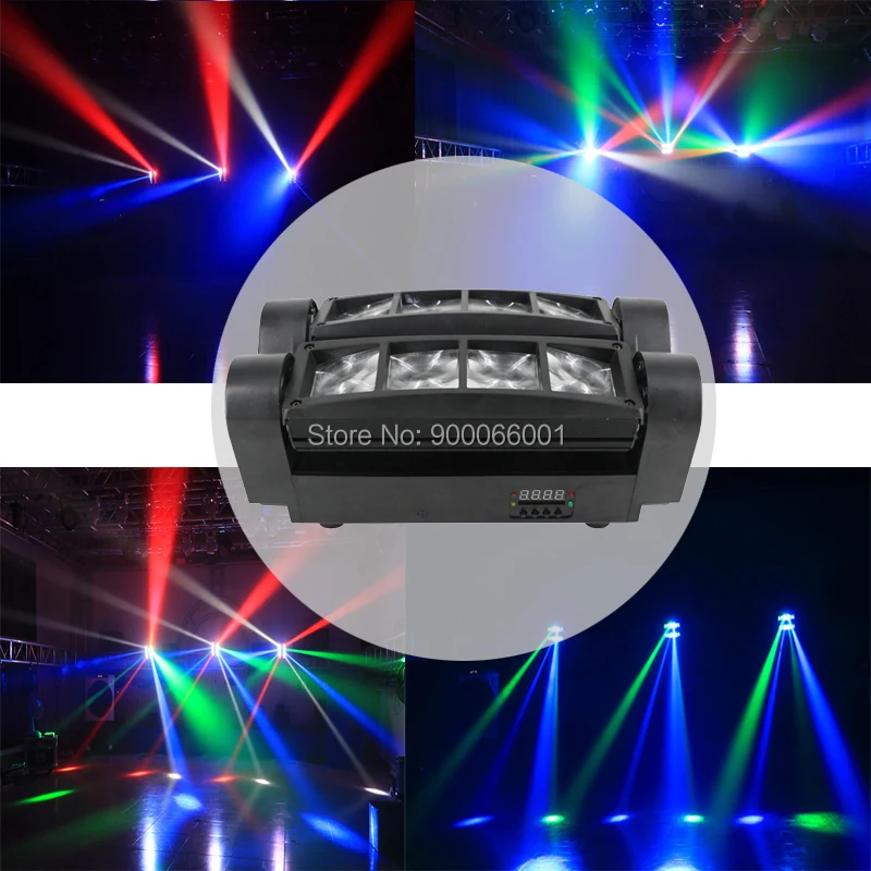 Сценический 8X10 Вт Мини светодиодный светильник-паук DMX512 светодиодный светильник с движущейся головкой RGBW светодиодный светильник для дискотеки клуба Dj