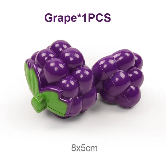 Grape 1 шт. DIY фрукты овощи еда режущие игрушки дети кухонные игрушки ролевые игры пластиковые миниатюрные еда для кукол подарки для девочек - Цвет: Grape