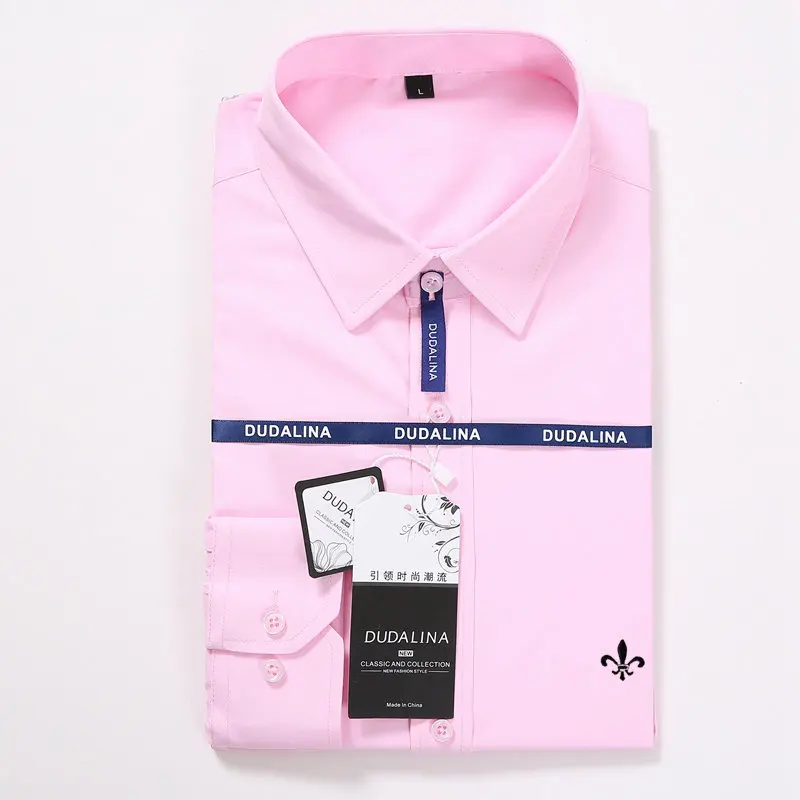 Homen Camisa Masculina Dudalina размера плюс мужские рубашки с длинным рукавом, стильный мужской социальная Masculina Стройное пригодное - Цвет: DCZ5618A-PINK