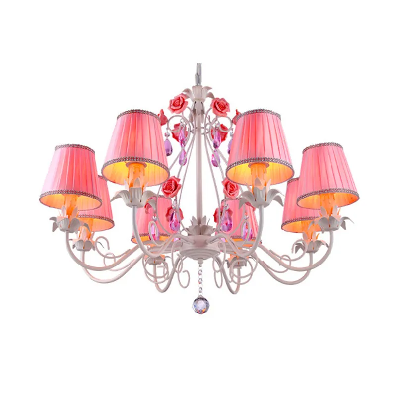 Keroan романтический садовый подвесной светильник белый кованый розовый