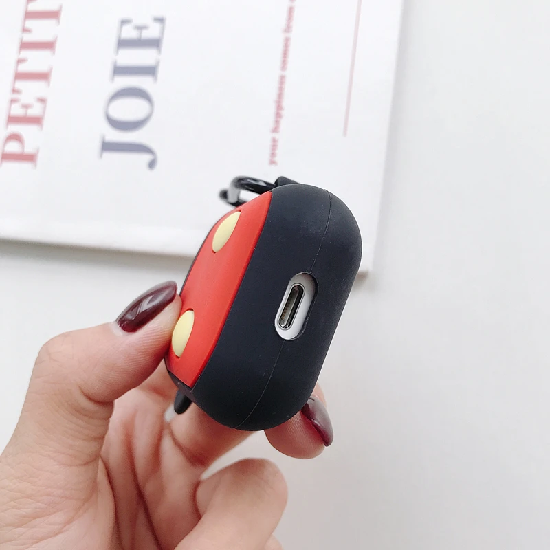 Мультяшный силиконовый чехол для беспроводных наушников Bluetooth Apple AirPods с зарядкой
