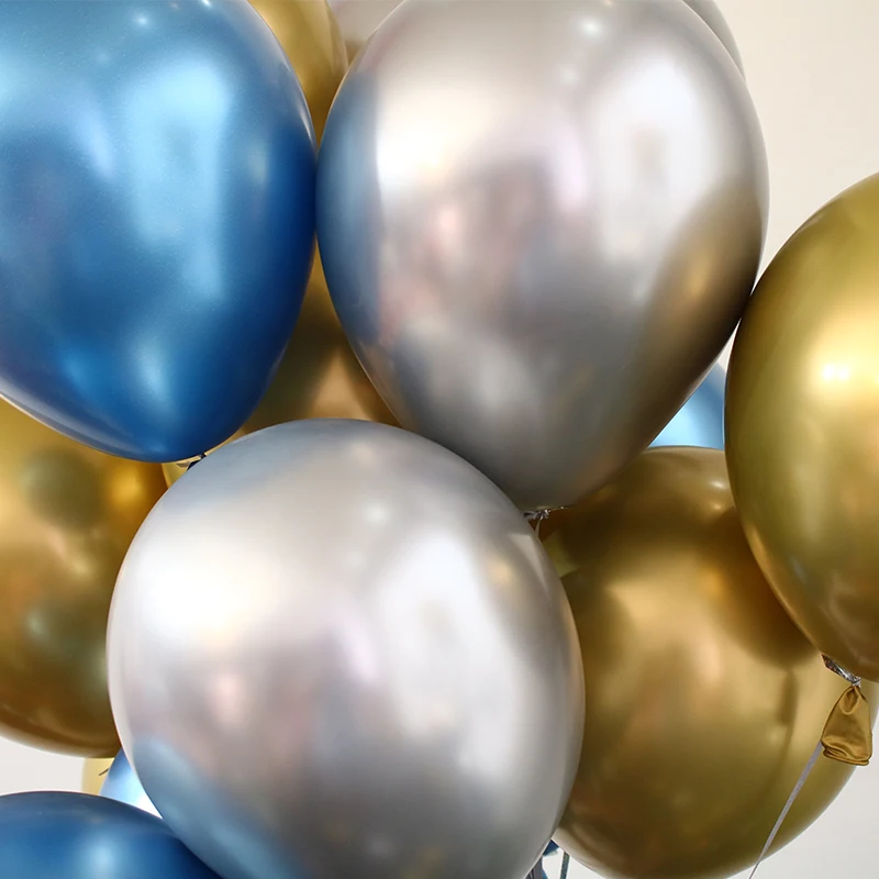 10 шт 12-дюймовые металлические шары металлический латексный шар украшение на день