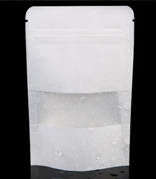 100 шт./лот-9*14 см + 3 маленький размер стоьте вверх белый крафт-бумаги мешок на