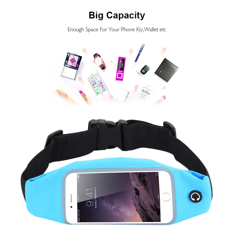 KISSCASE 4 7 дюйма водонепроницаемый спортивный чехол для бега поясной карман iPhone 4S SE 6
