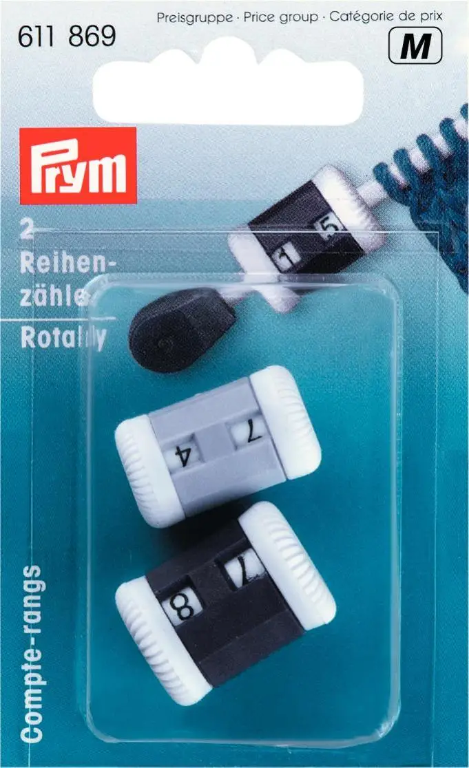611869 Германия Prym тканые аксессуары, гаджеты, счетчики, 611869/611874, универсальный вращается, инструменты для пэчворка, вязальные инструменты, руководство - Цвет: 611869