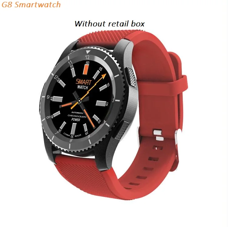 red without box № 1 G8 Smartwatchs Bluetooth 4,0 SIM карты вызова сообщение напоминание монитор сердечного ритма умные часы для Android Apple ios - Цвет: red without box