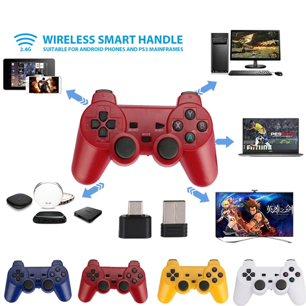 2 4 ГГц Беспроводной игровой контроллер джойстик геймпад для sony Playstation PS3 Игровая