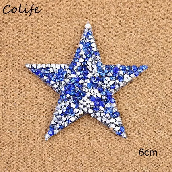 royal blue Цветные нашивки для одежды, очаровательные Стразы, цветные наклейки со звездами, железная сумка для одежды, самодельные Аппликации, нашивки в полоску, нашивки для шляпы - Цвет: royal blue